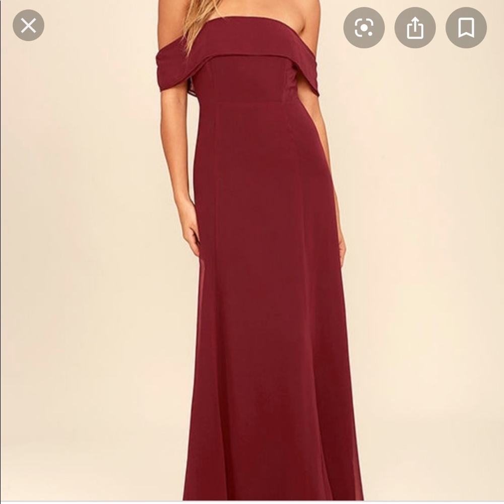 Lulus wine colored maxi dress